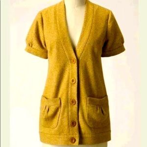 Tabitha Anthropologie Short Sleeve Tweed Blazer
